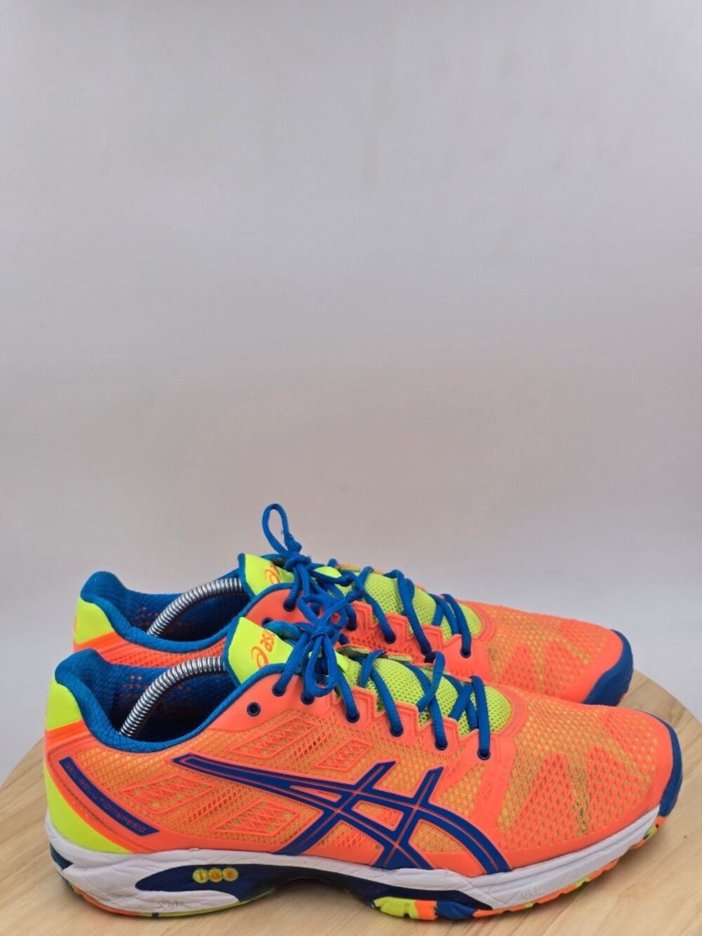 Asics Gel Solution Speed 2 'Orange Blue' Mens Tennis  Athletic Shoes E400J sz 10